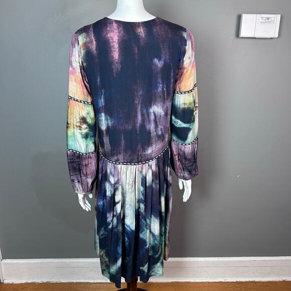 Anthropologie bl^nk London Dress Medium colorful tiered artsy long hippie boho - Picture 6 of 13